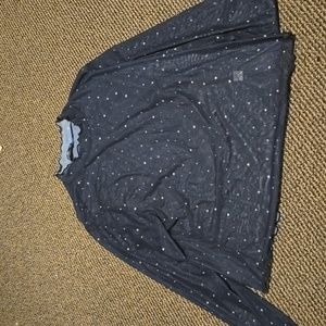 SHEIN mesh star long sleeved top plus